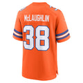 Kooe D.Broncos #38 Jaleel McLaughlin Orange Mile High Collection 1977 Throwback Player Game Jersey
