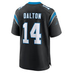 Kooe C.Panthers #14 Andy Dalton Black Team Game Jersey