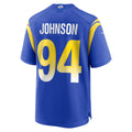 Kooe LA.Rams #94 Desjuan Johnson Royal Home Game Jersey