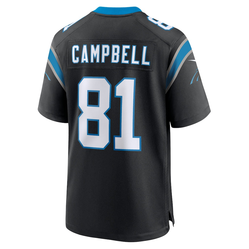 Kooe C.Panthers #81 Dalevon Campbell Black Team Game Jersey
