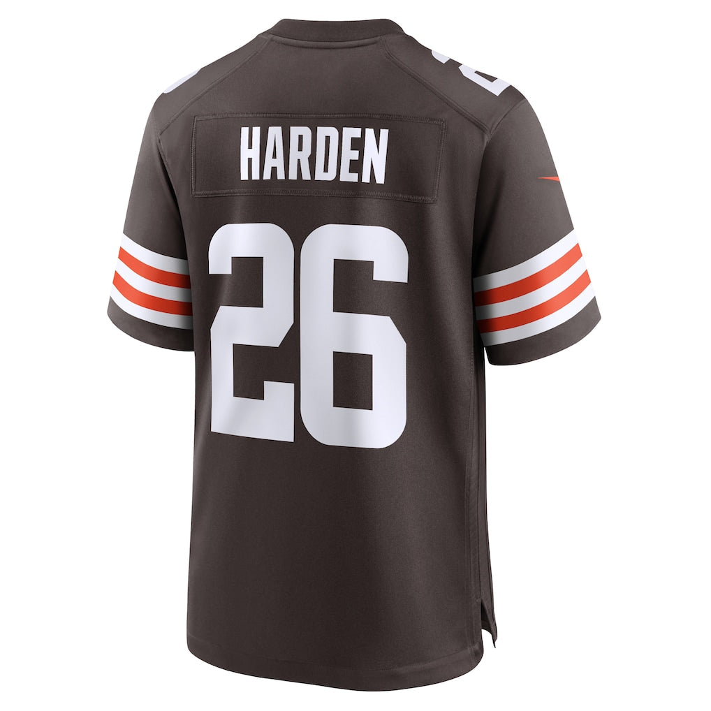 Kooe C.Browns #26 Myles Harden Brown Team Game Jersey
