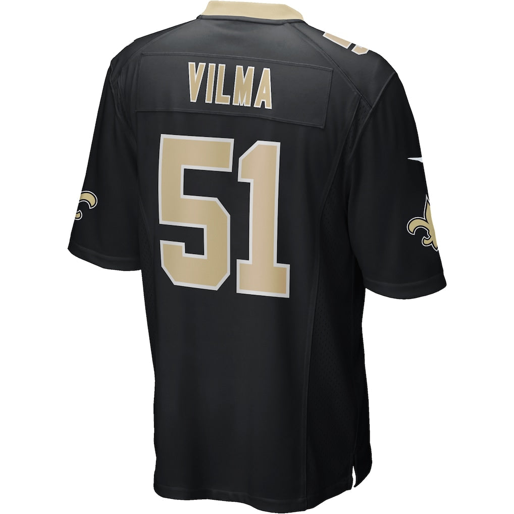 Kooe NO.Saints #51 Jonathan Vilma Black Game Retired Player Jersey