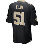 Kooe NO.Saints #51 Jonathan Vilma Black Game Retired Player Jersey