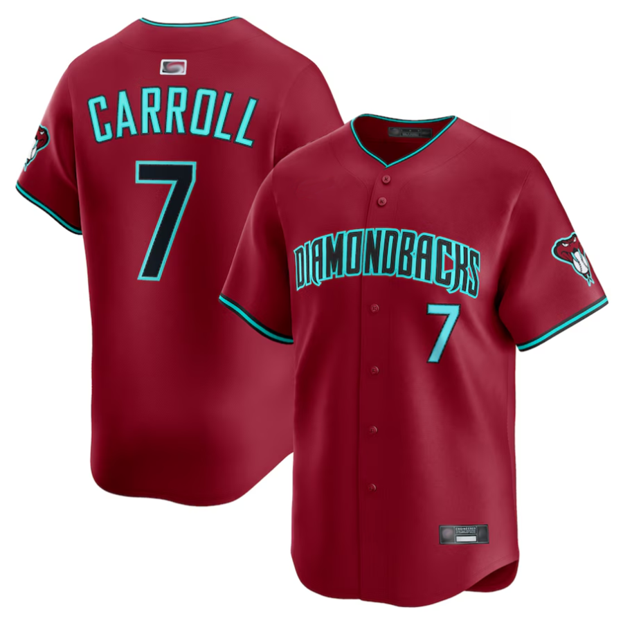 Kooe A.Diamondbacks #7 Corbin Carroll Player Red Alternate Limited Personalized Stitched Jerseys