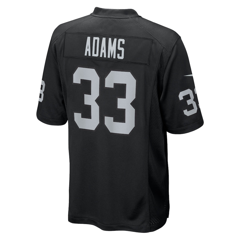 Kooe LV.Raiders #33 Jamal Adams Black Team Game Jersey