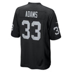 Kooe LV.Raiders #33 Jamal Adams Black Team Game Jersey