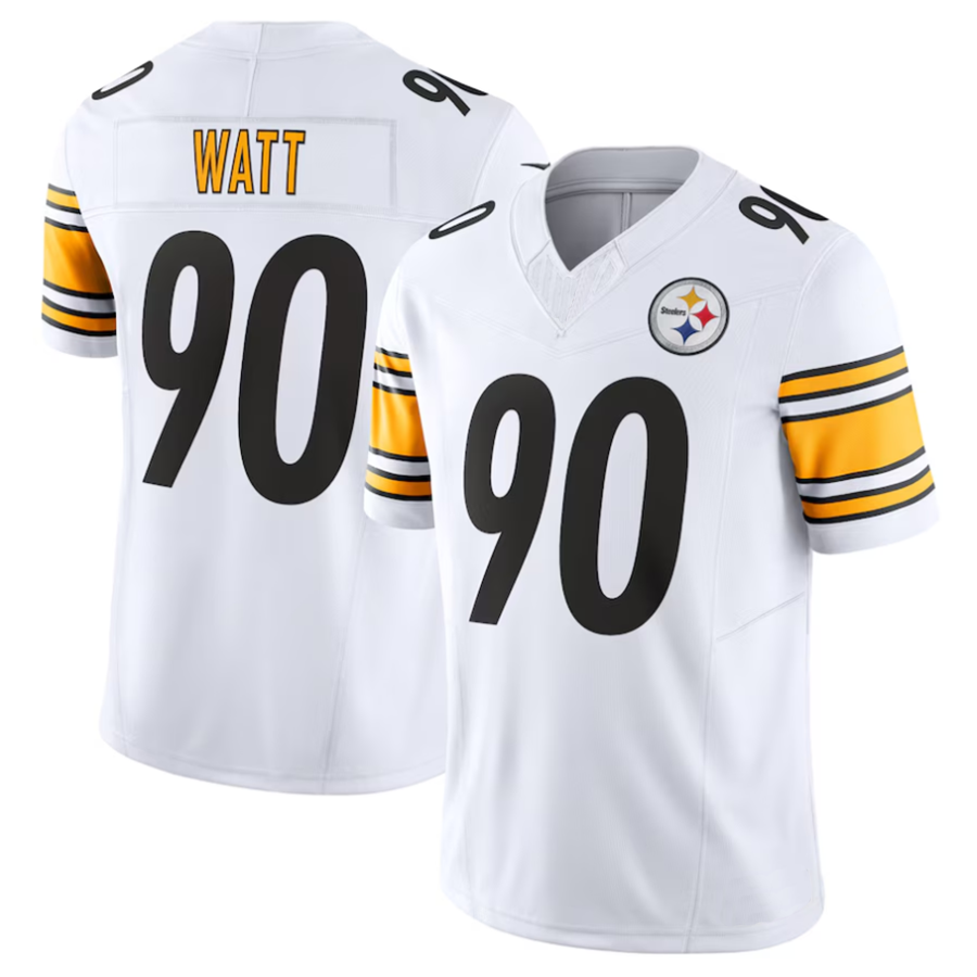 Kooe #90 T.J. Watt Player P.Steelers White Vapor F.U.S.E. Limited Stitched Jerseys