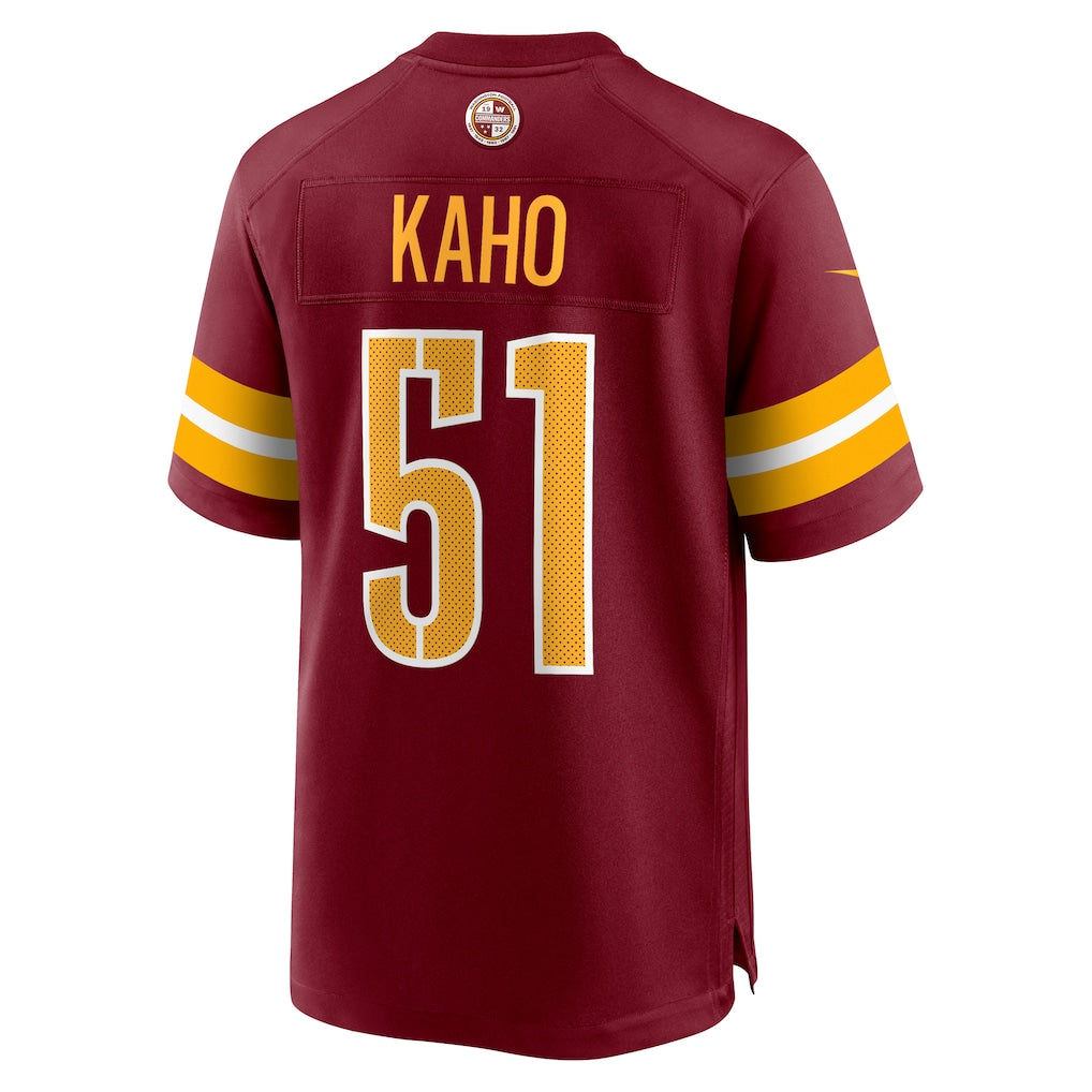 Kooe W.Commanders #51 Ale Kaho Burgundy Team Game Jersey