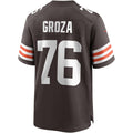 Kooe C.Browns #76 Lou Groza Brown Game Retired Player Jersey