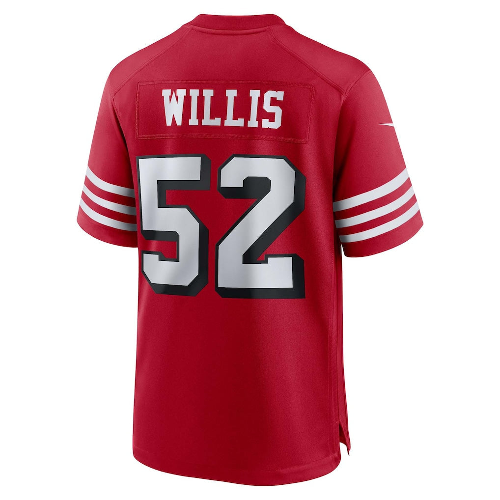 Kooe SF.49ers #52 Patrick Willis Scarlet Retired Player Alternate Game Jersey