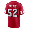 Kooe SF.49ers #52 Patrick Willis Scarlet Retired Player Alternate Game Jersey
