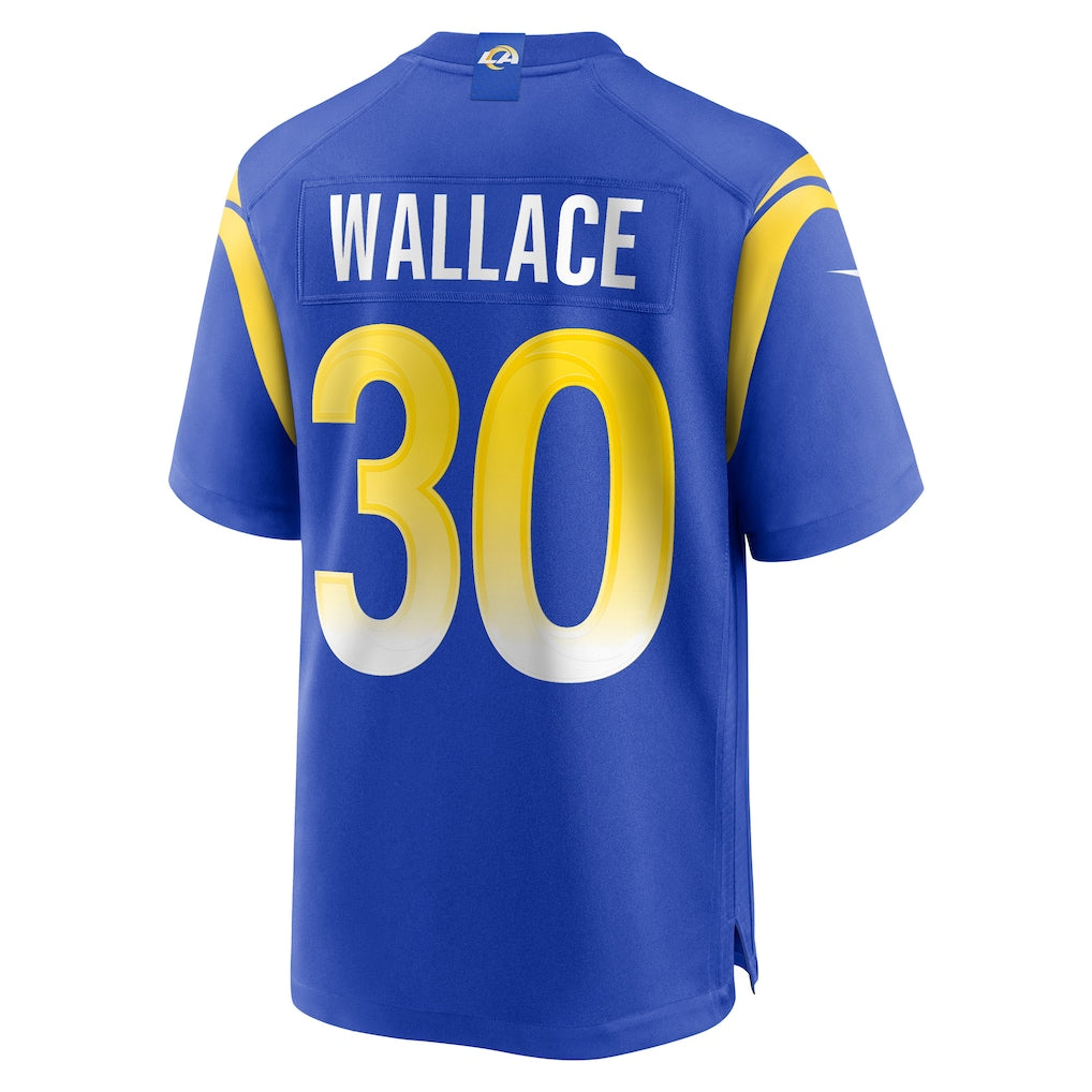 Kooe LA.Rams #30 Josh Wallace Royal Game Jersey