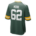 Kooe GB.Packers #62 Jacob Monk Green Game Jersey