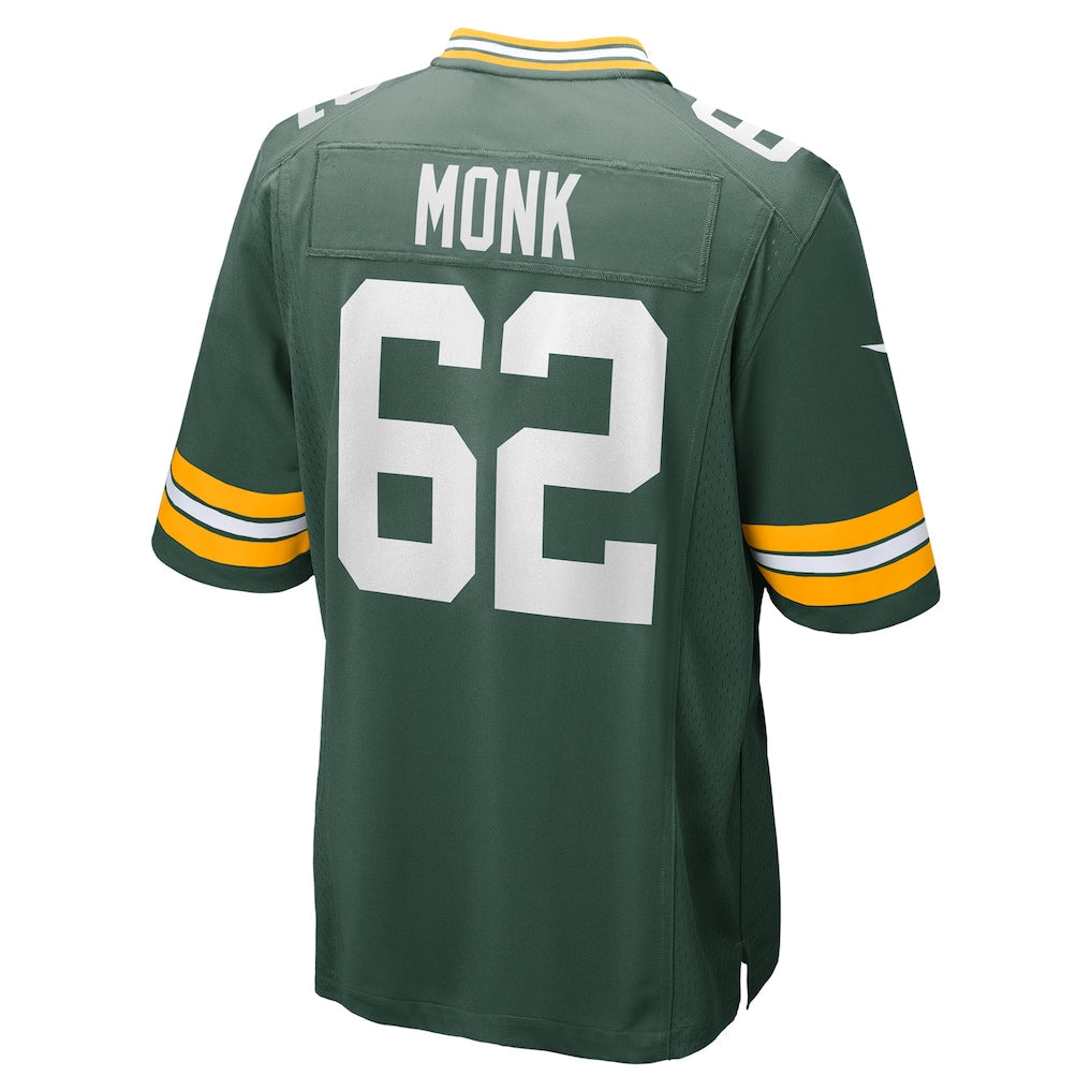 Kooe GB.Packers #62 Jacob Monk Green Game Jersey