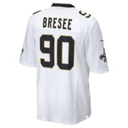 Kooe NO.Saints #90 Bryan Bresee White Game Jersey
