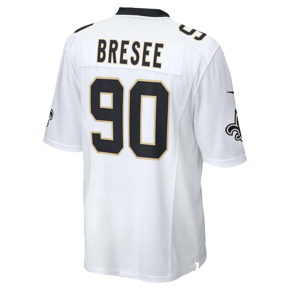 Kooe NO.Saints #90 Bryan Bresee White Game Jersey