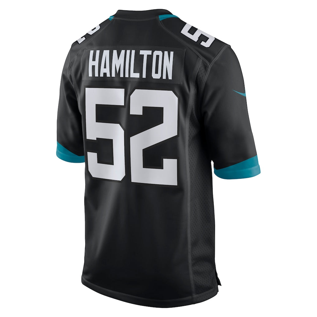 Kooe J.Jaguars #52 DaVon Hamilton Black Game Jersey