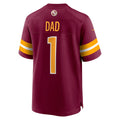 Kooe W.Commanders #1 Dad Burgundy Game Jersey