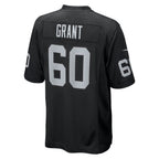 Kooe LV.Raiders #60 Charles Grant Black Team Game Jersey
