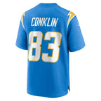 Kooe LA.Chargers #83 Tyler Conklin Powder Blue Team Game Jersey
