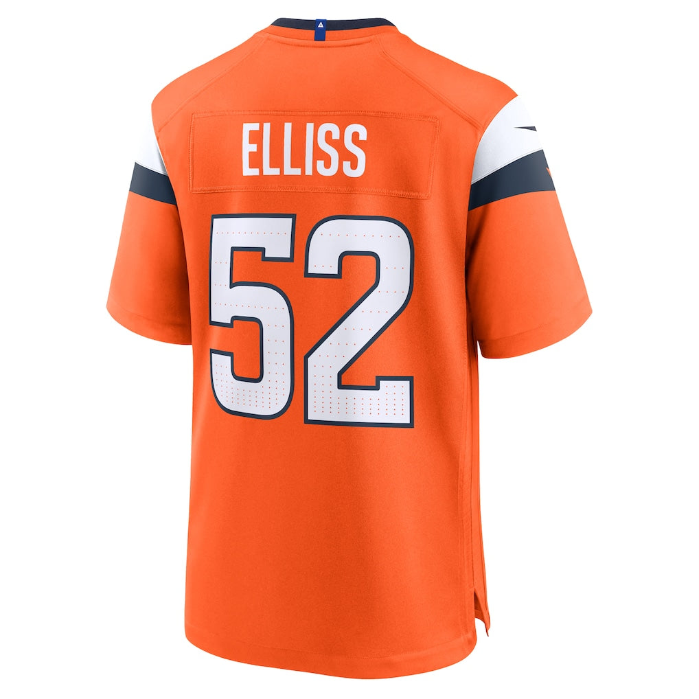 Kooe D.Broncos #52 Jonah Elliss Orange Team Game Jersey