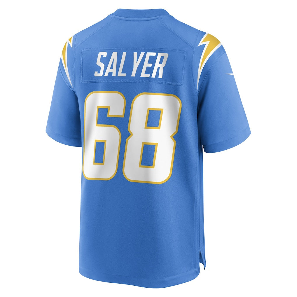 Kooe LA.Chargers #68 Jamaree Salyer Powder Blue Player Game Jersey