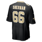 Kooe NO.Saints #66 William Sherman Black Team Game Jersey