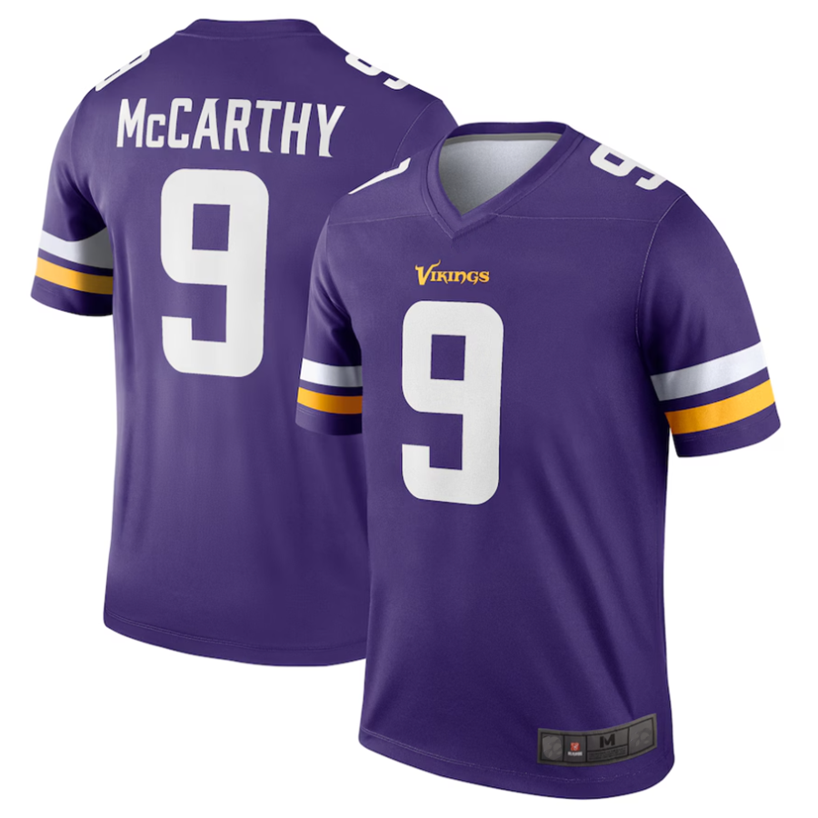 Kooe #9 J.J. McCarthy Player MN.Vikings Purple Alternate Legend Stitched Jerseys