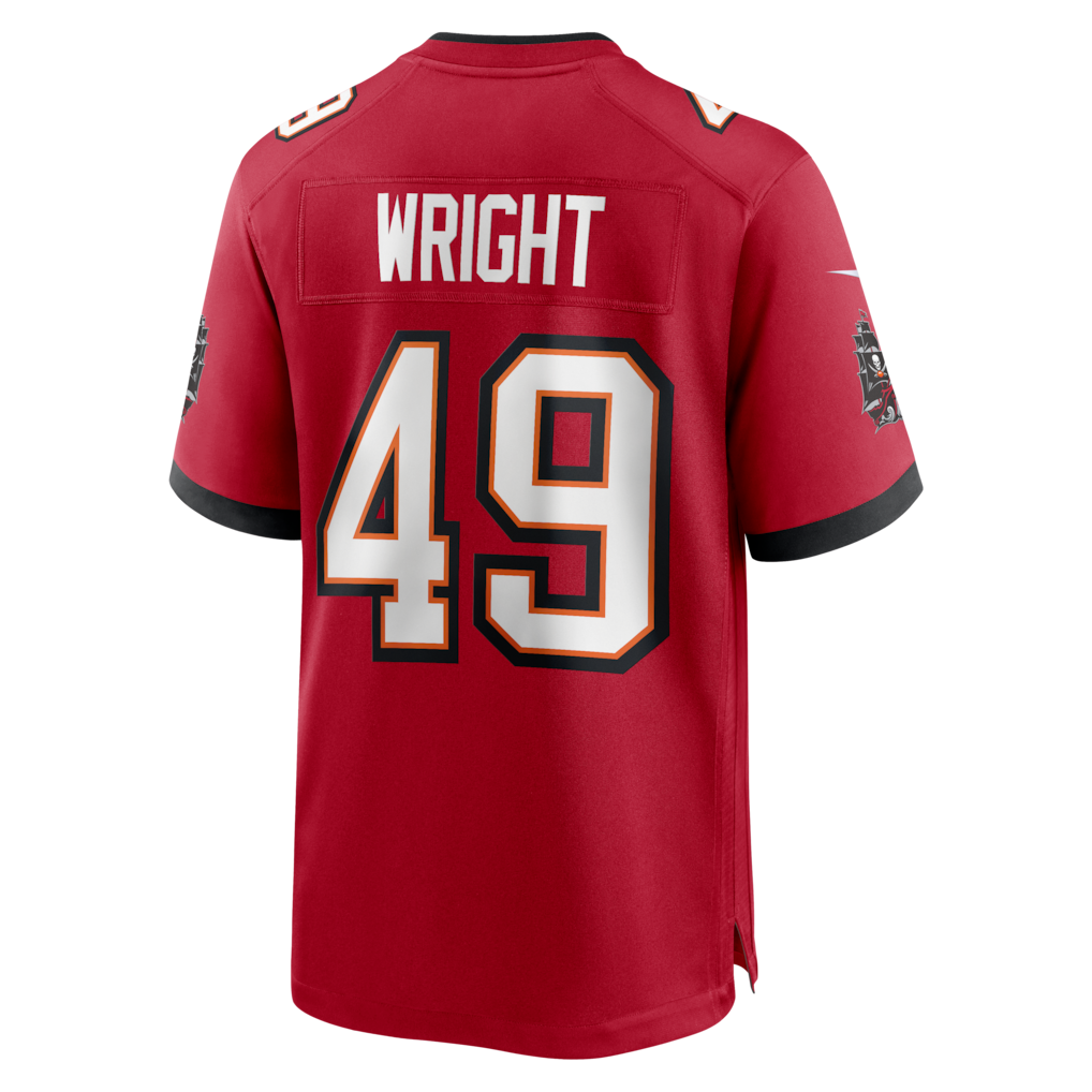 Kooe TB.Buccaneers #49 Owen Wright Red Team Game Jersey