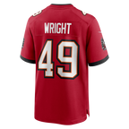 Kooe TB.Buccaneers #49 Owen Wright Red Team Game Jersey