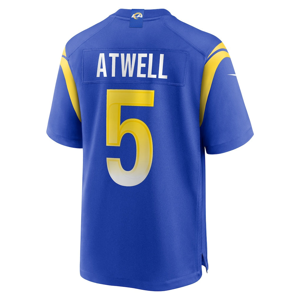Kooe LA.Rams #5 Tutu Atwell Royal Home Game Jersey