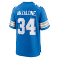 Kooe D.Lions #34 Alex Anzalone Blue Game Jersey