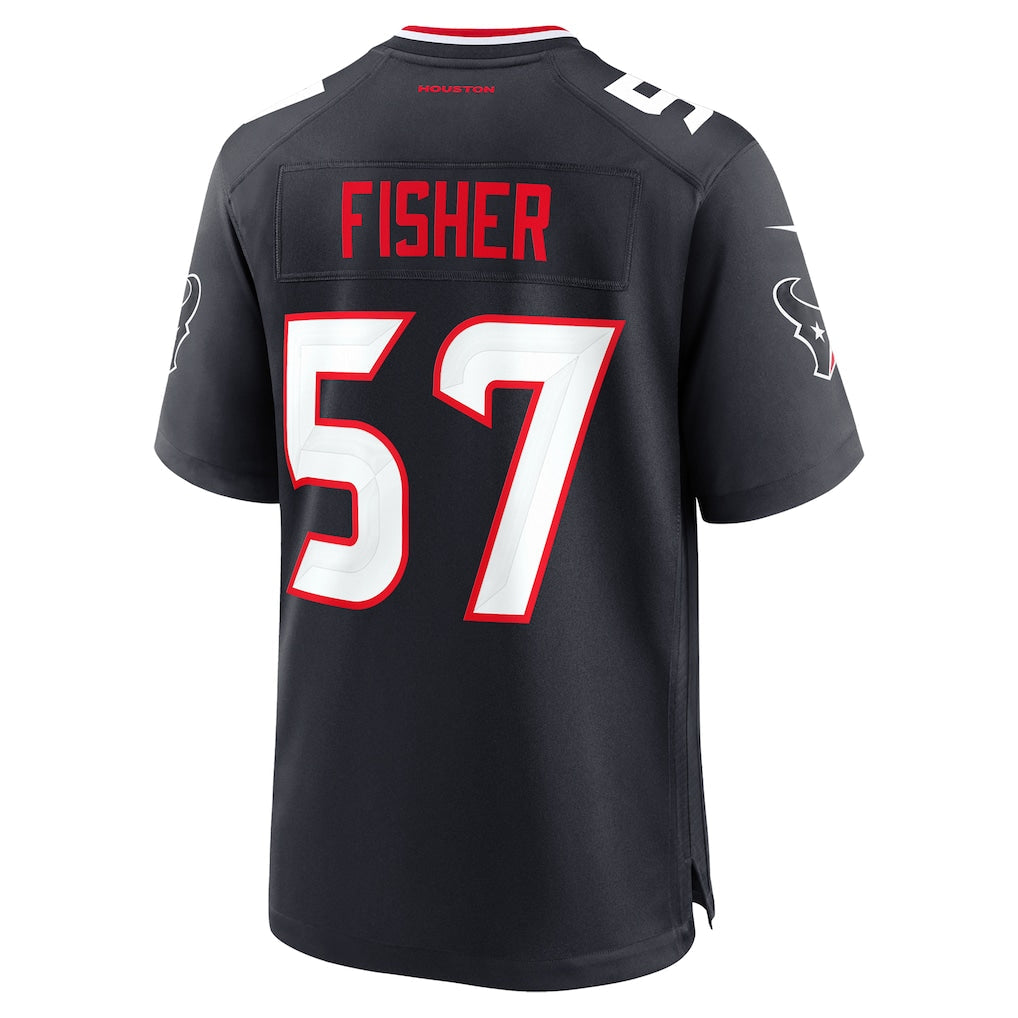 Kooe H.Texans #57 Blake Fisher Navy Team Game Jersey