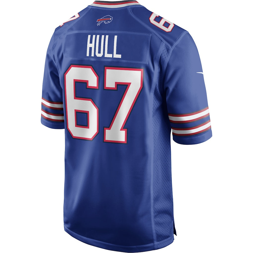 Kooe B.Bills #67 Kent Hull Royal Game Retired Player Jersey