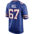 Kooe B.Bills #67 Kent Hull Royal Game Retired Player Jersey