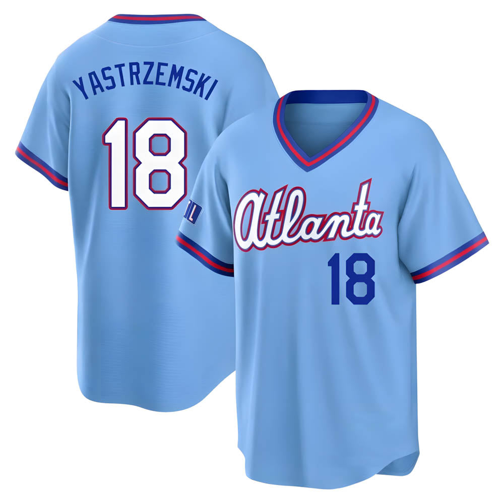 Kooe A.Braves #18 Mike Yastrzemski player Blue Limited Powder 2026 City Connect Stadium Stitched Jerseys