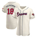 Kooe A.Braves #18 Mike Yastrzemski player Cream Authentic Alternate Stitched Jerseys
