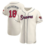 Kooe A.Braves #18 Mike Yastrzemski player Cream Authentic Alternate Stitched Jerseys