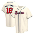 Kooe A.Braves #18 Mike Yastrzemski player Cream Replica Alternate Stitched Jerseys