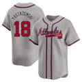 Kooe A.Braves #18 Mike Yastrzemski player Gray Limited Away Stitched Jerseys