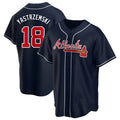 Kooe A.Braves #18 Mike Yastrzemski player Navy Replica Alternate Stitched Jerseys