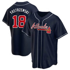 Kooe A.Braves #18 Mike Yastrzemski player Navy Replica Alternate Stitched Jerseys