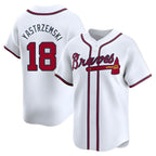 Kooe A.Braves #18 Mike Yastrzemski player White Limited Home Stitched Jerseys