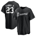 Kooe A.Braves #23 Michael Harris II player Black&White Replica Stitched Jerseys