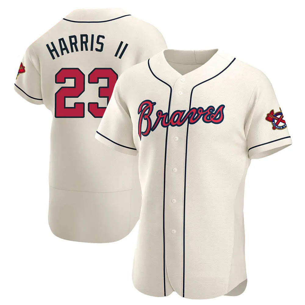 Kooe A.Braves #23 Michael Harris II player Cream Authentic Alternate Stitched Jerseys