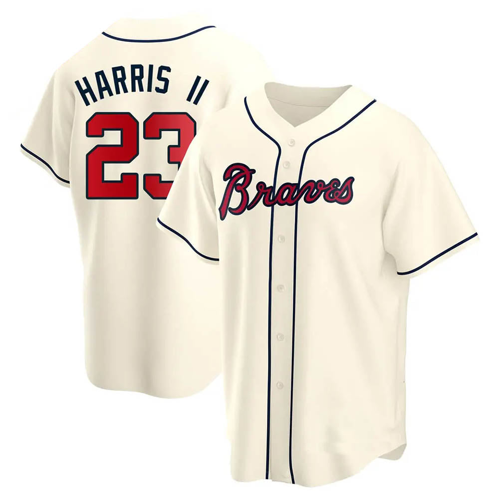 Kooe A.Braves #23 Michael Harris II player Cream Replica Alternate Stitched Jerseys