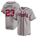 Kooe A.Braves #23 Michael Harris II player Gray Limited Away Stitched Jerseys