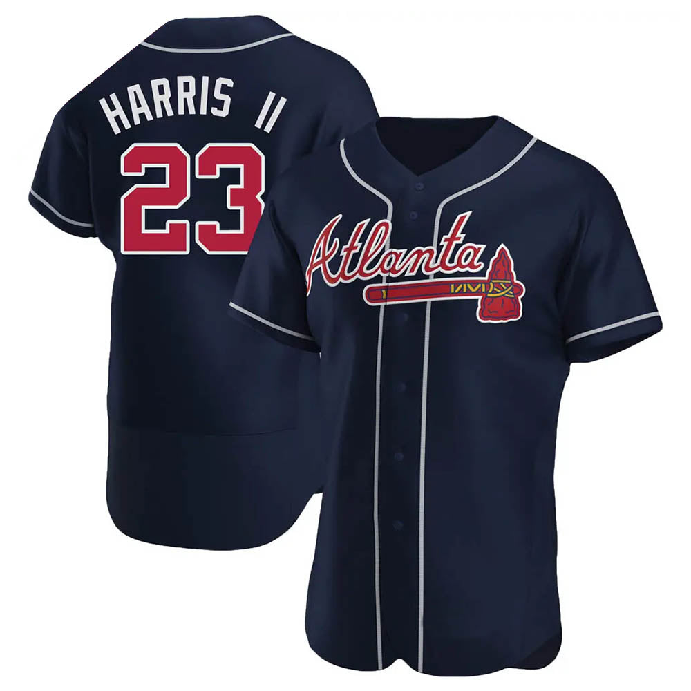 Kooe A.Braves #23 Michael Harris II player Navy Authentic Alternate Stitched Jerseys