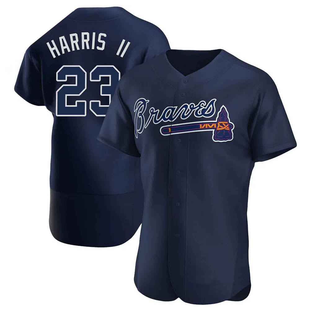 Kooe A.Braves #23 Michael Harris II player Navy Authentic Alternate Team Stitched Jerseys