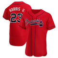 Kooe A.Braves #23 Michael Harris II player Red Authentic Alternate Stitched Jerseys
